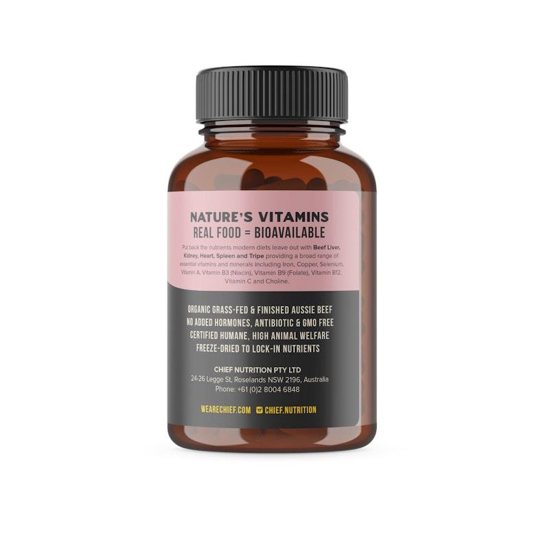 Load image into Gallery viewer, Chief Organic Beef Offal (Natural Multivitamin) 120 Capsules
