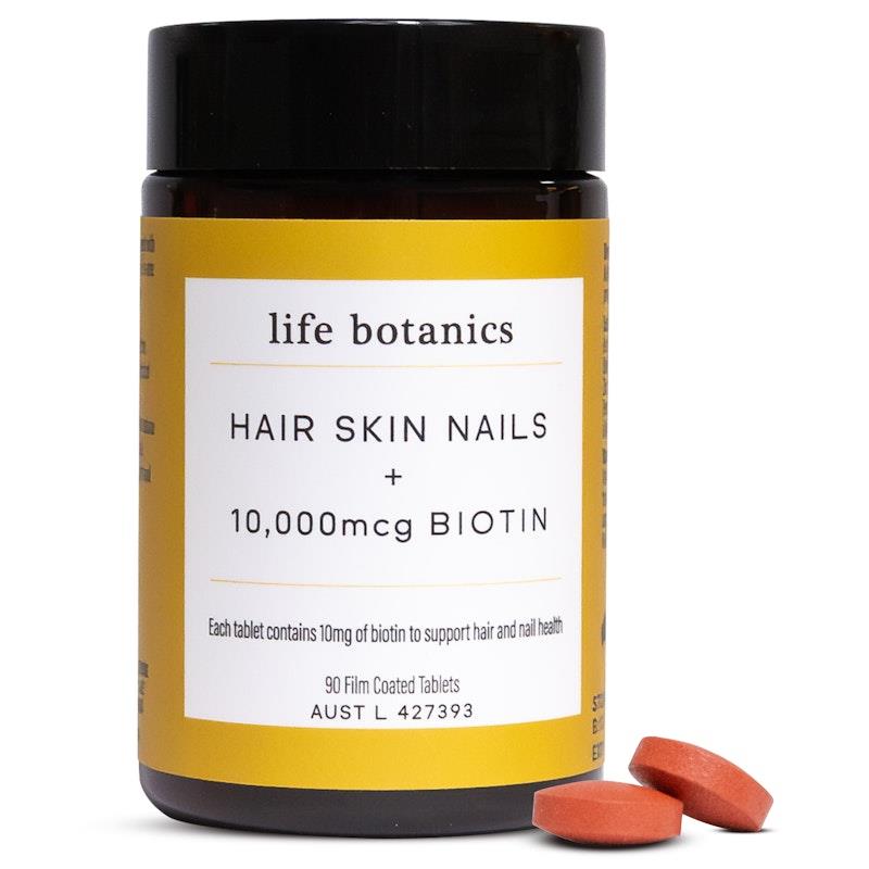Load image into Gallery viewer, Life Botanics Hair Skin Nails + 10,000mcg Biotin 3x90 Pack
