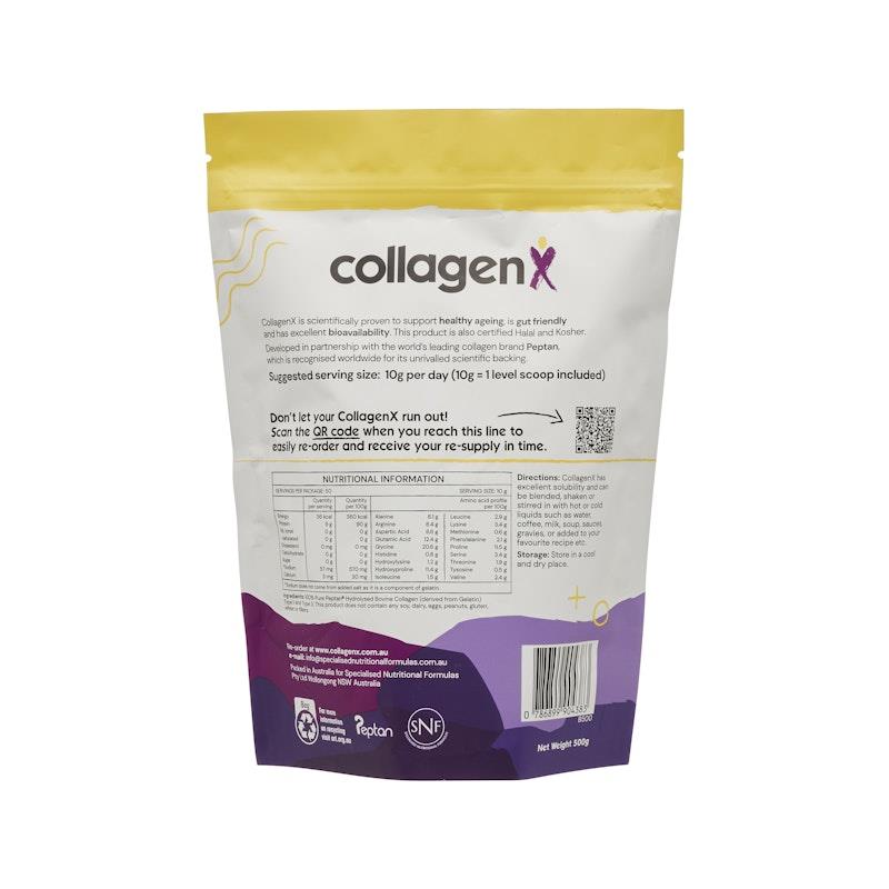 Load image into Gallery viewer, CollagenX Pure Bovine Collagen Peptide Powder 500g
