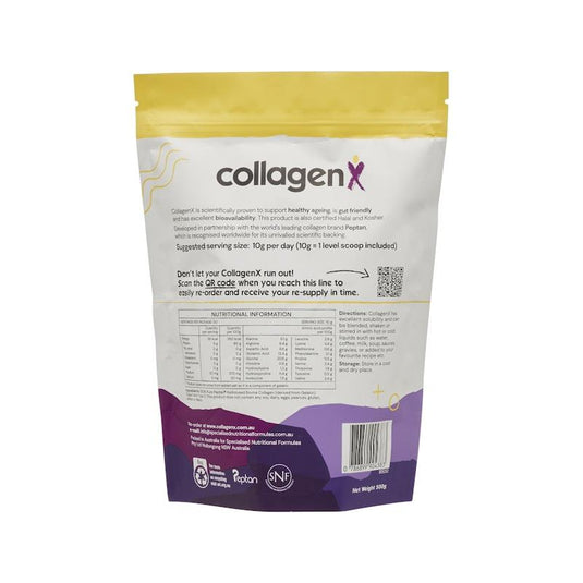 CollagenX Pure Bovine Collagen Peptide Powder 500g