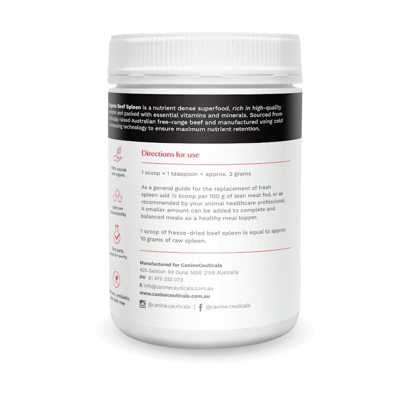 Load image into Gallery viewer, CanineCeuticals Organic Beef Spleen 150g
