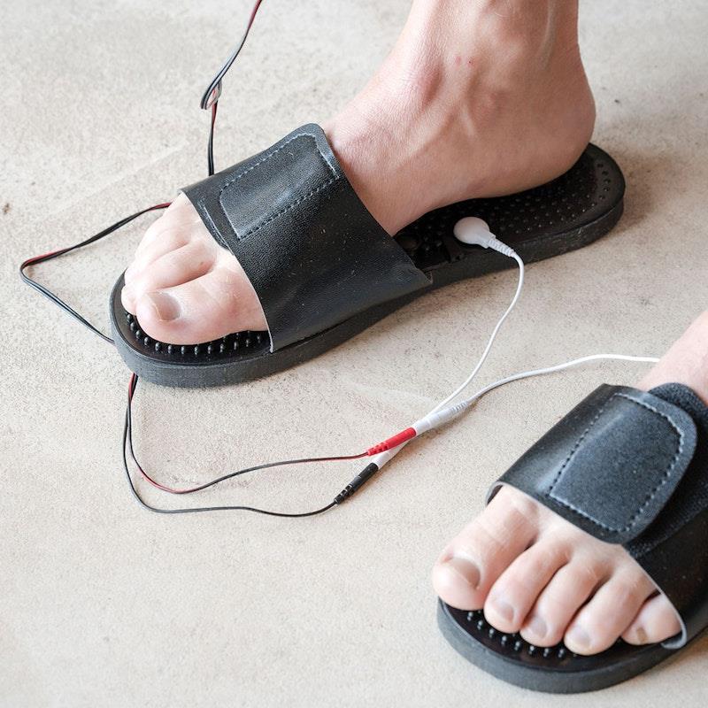 Load image into Gallery viewer, Caremax Circulation Massage Slippers Sandals for Tens Machine 1 Pair
