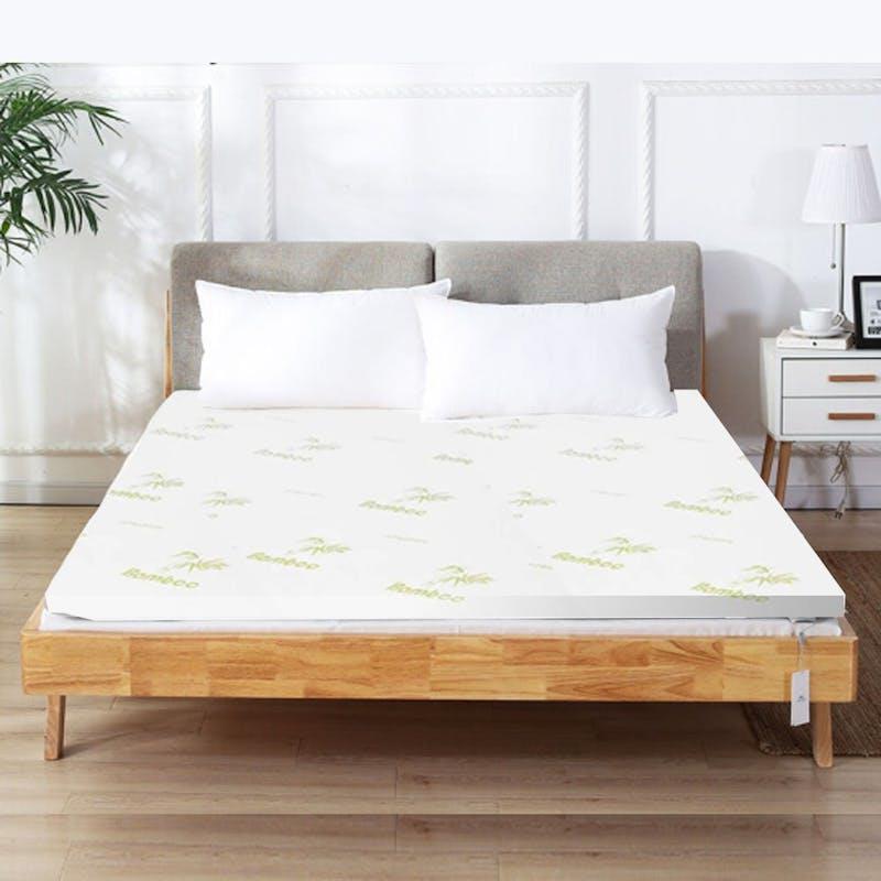 Load image into Gallery viewer, Clevinger 8cm Memory Foam Mattress Topper with Bamboo Cover - King 1pc
