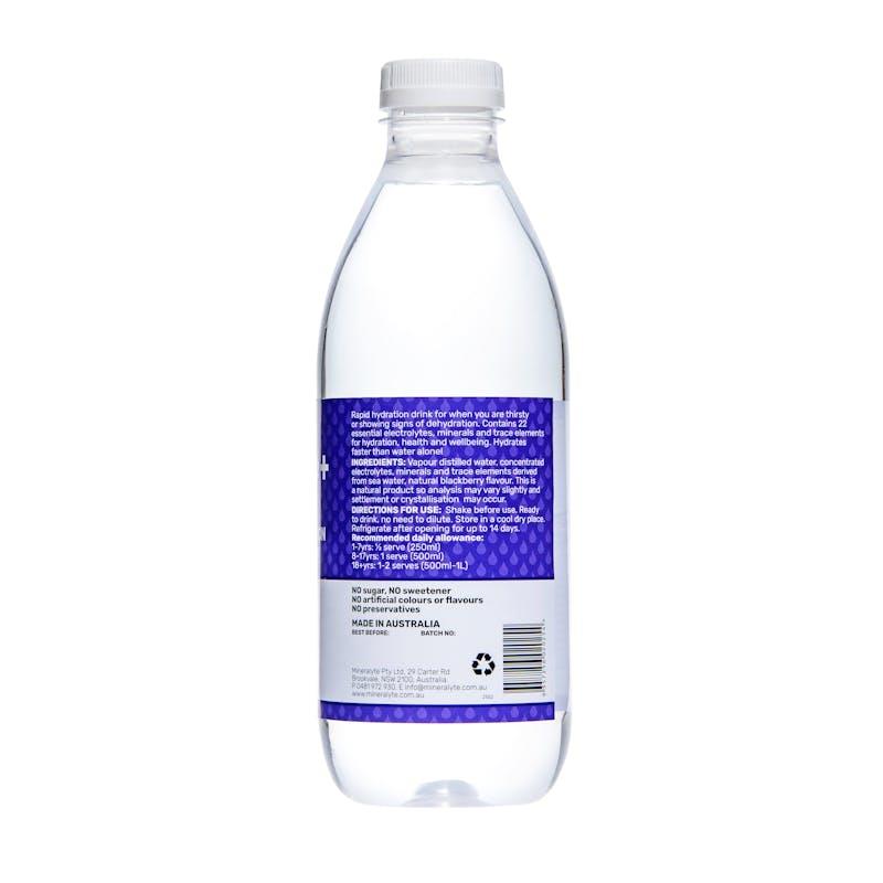 Load image into Gallery viewer, Mineralyte Hydrate+ Ready to Drink Blackberry Flavoured 1Litre 4Pack
