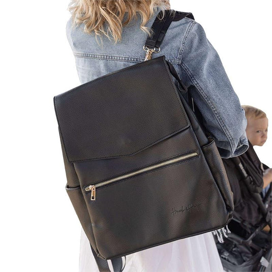 Hannah & Henry Classic Nappy Bag Backpack Black