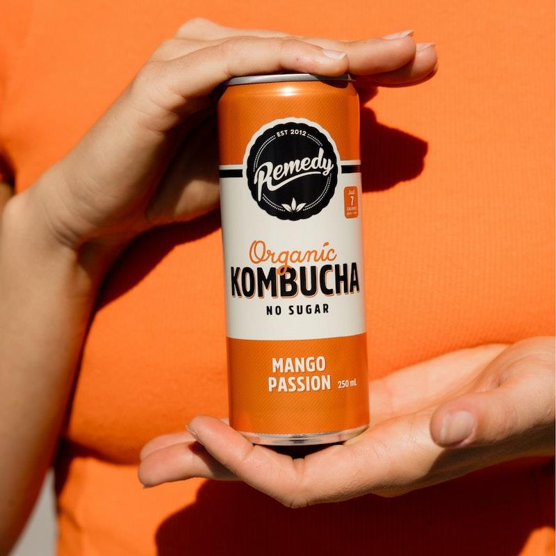 Load image into Gallery viewer, Remedy Kombucha Mango Passion 24 x 250ml Pack
