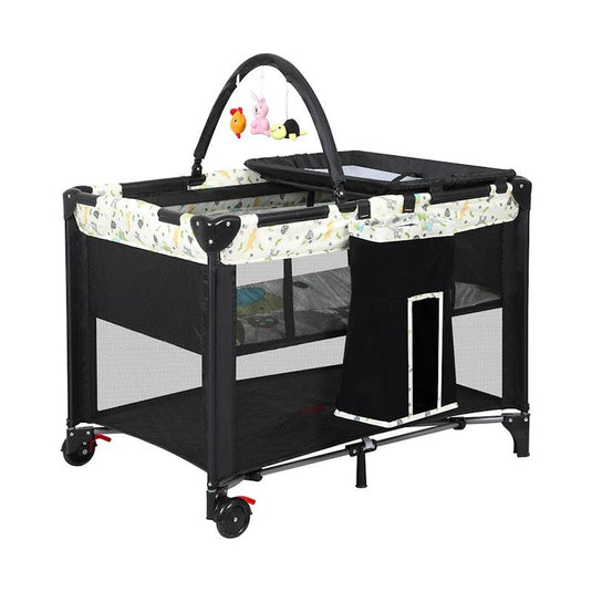 BoPeep Baby Cot Bed Crib Portable Bassinet Safety Rails Fence Foldable Travel 1pc