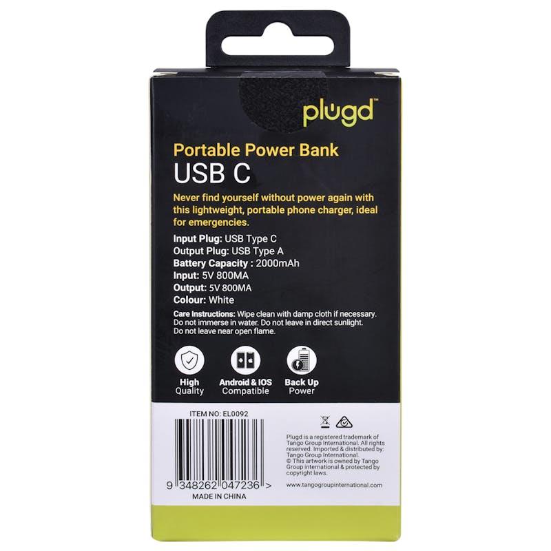 Load image into Gallery viewer, PLUGD 2000mAh Portable Power Bank 1Unit
