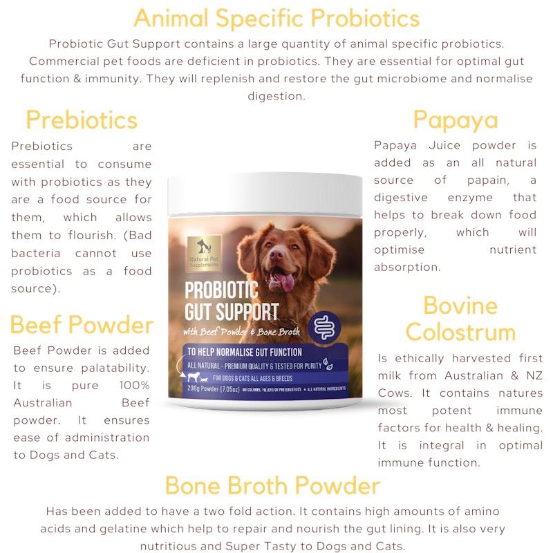 Load image into Gallery viewer, Natural Pet Supplements Probiotic Gut Support for Dogs and Cats 200g
