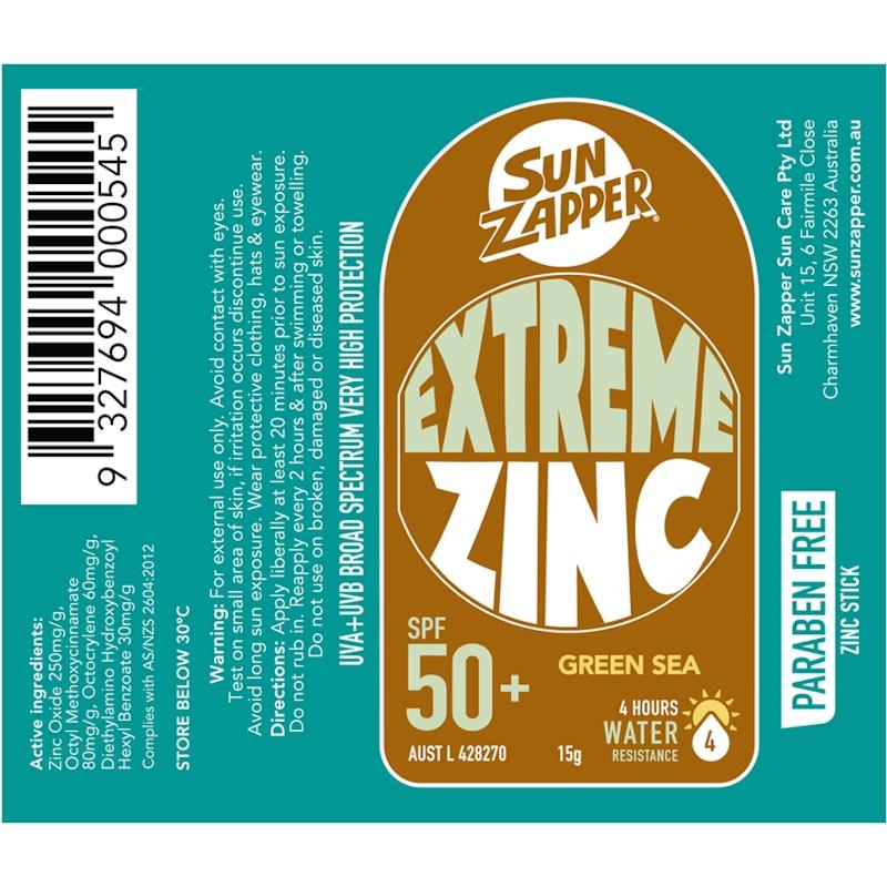Load image into Gallery viewer, SUN ZAPPER Green Sea Extreme Zinc Stick SPF 50+ 15g

