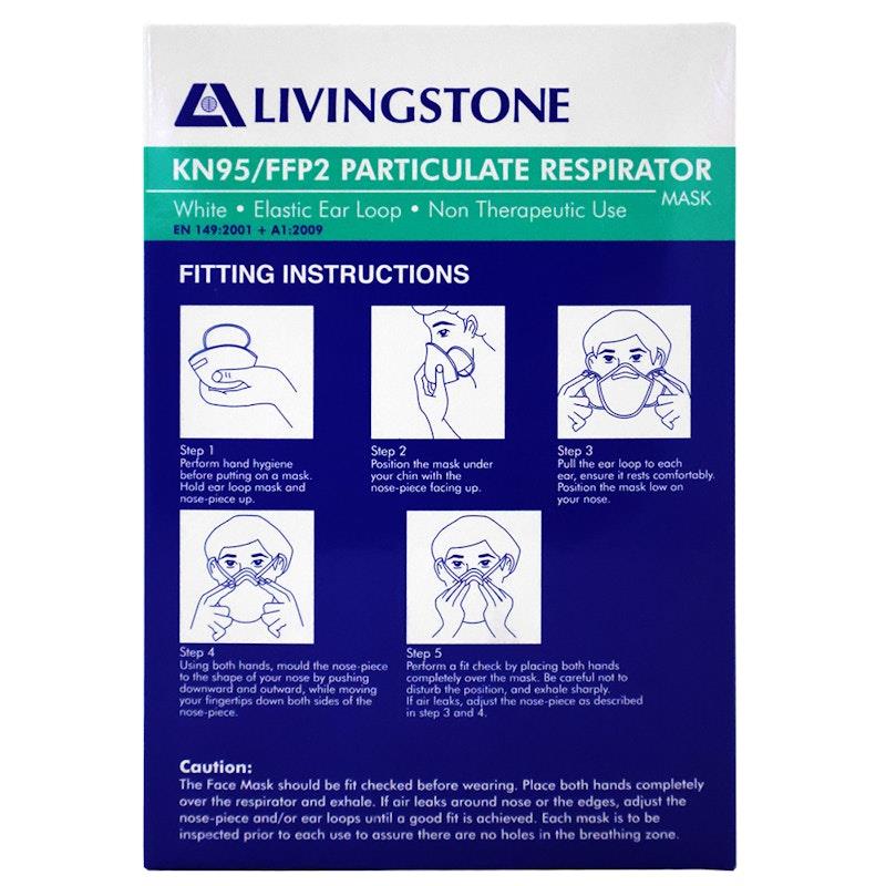 Load image into Gallery viewer, Livingstone KN95 FFP2 Face Mask Respirator Level3 10 Pieces/Box
