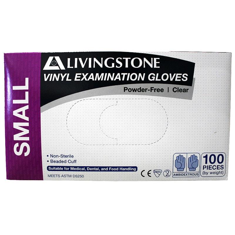 Load image into Gallery viewer, Livingstone Vinyl Examination Gloves ASTM Powder Free Small 100 Pieces/Box
