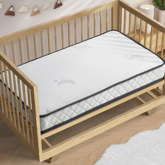 Bedra Bedding Baby Cot Mattress Reversible Toddler Bed Bonnel Spring Foam 13cm 1Piece
