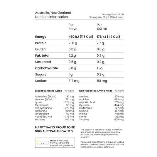 Happy Way Banana Bonanza Vegan Protein Powder 500g