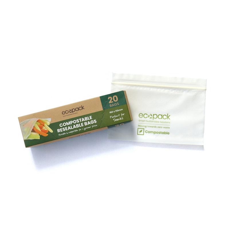 Load image into Gallery viewer, Ecopack Compostable Resealable Snack &amp; Sandwich Bags Bundle 4 Boxes/70 Bags
