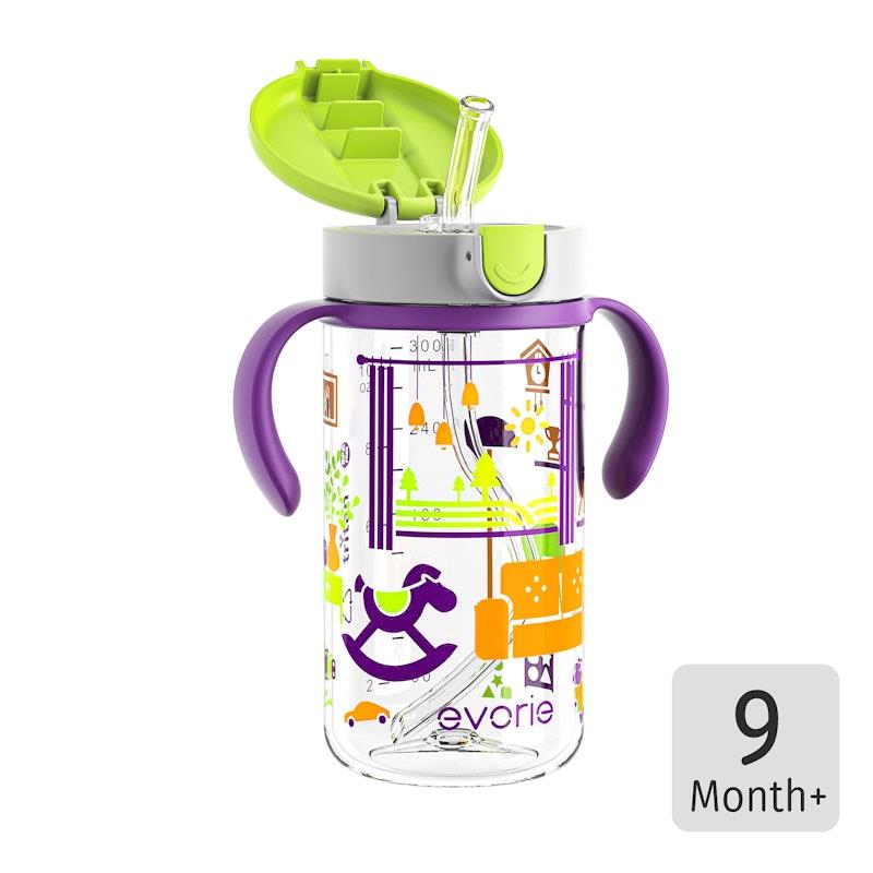 Load image into Gallery viewer, Evorie Tritan Kids Straw Water Bottle Mug 300mL, Sweet Memories GP 1Unit
