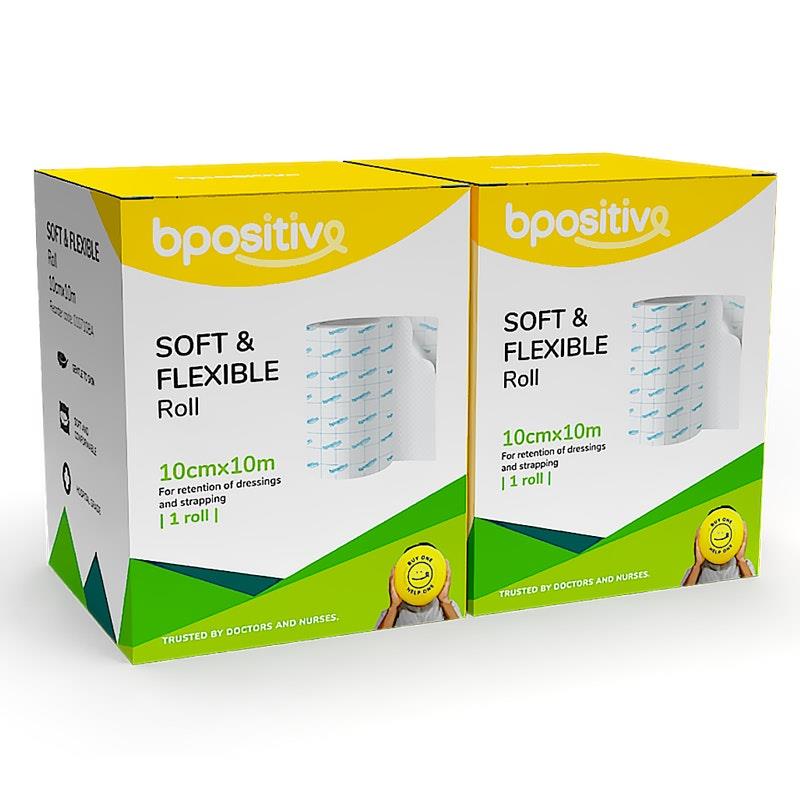 Load image into Gallery viewer, bpositive Soft &amp; Flexible Roll 10cmx10m 2Pack
