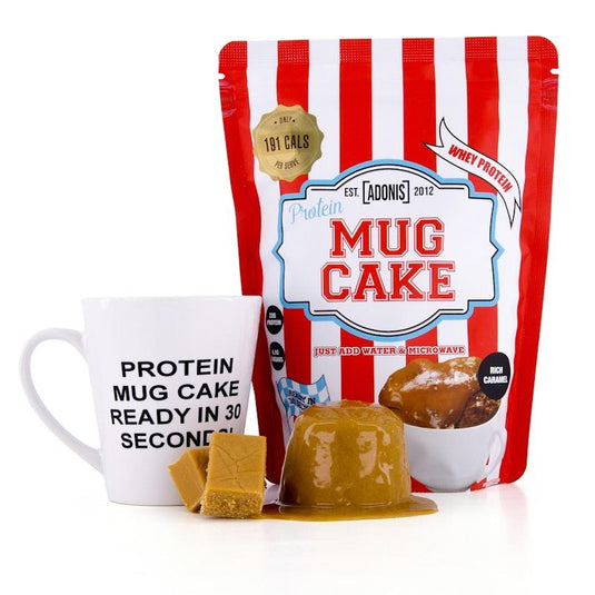 Adonis Gear Protein Mug Cake (Whey Protein) - Rich Caramel - 400g 8Serves