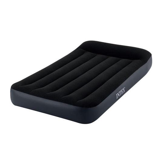 Intex Dura-Beam Classic Inflatable Airbed Mattress w/ Pillow Rest Black Twin Single