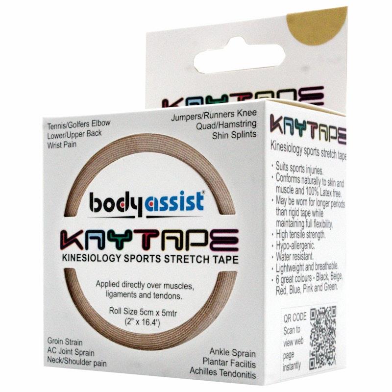 Load image into Gallery viewer, BodyAssist Kaytape Sports-Stretch Tape x 2 Rolls Beige
