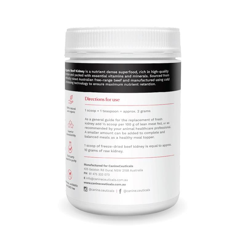 Load image into Gallery viewer, CanineCeuticals Organic Beef Kidney 150g
