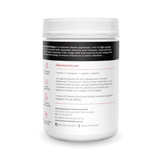 CanineCeuticals Organic Beef Kidney 150g