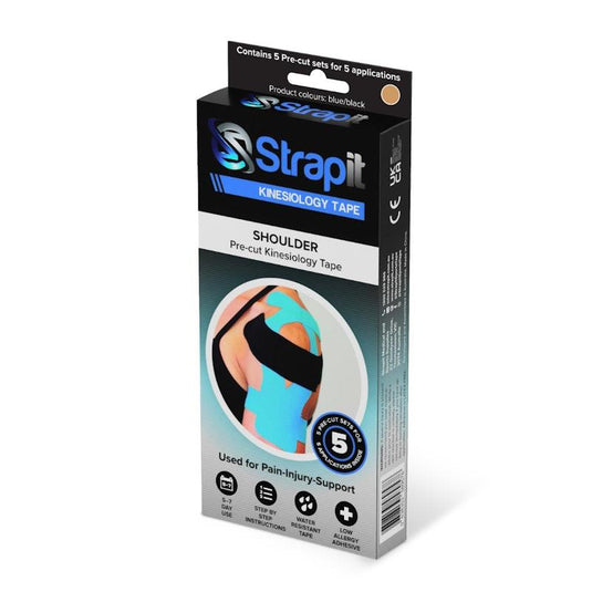 Strapit Shoulder Precut Kinesiology Tape - TAN - Box of 5 2 Pack