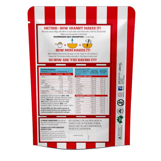 Adonis Gear Protein Cookie Dough (Casein Protein) - Mango Vanilla 400g 10Serves