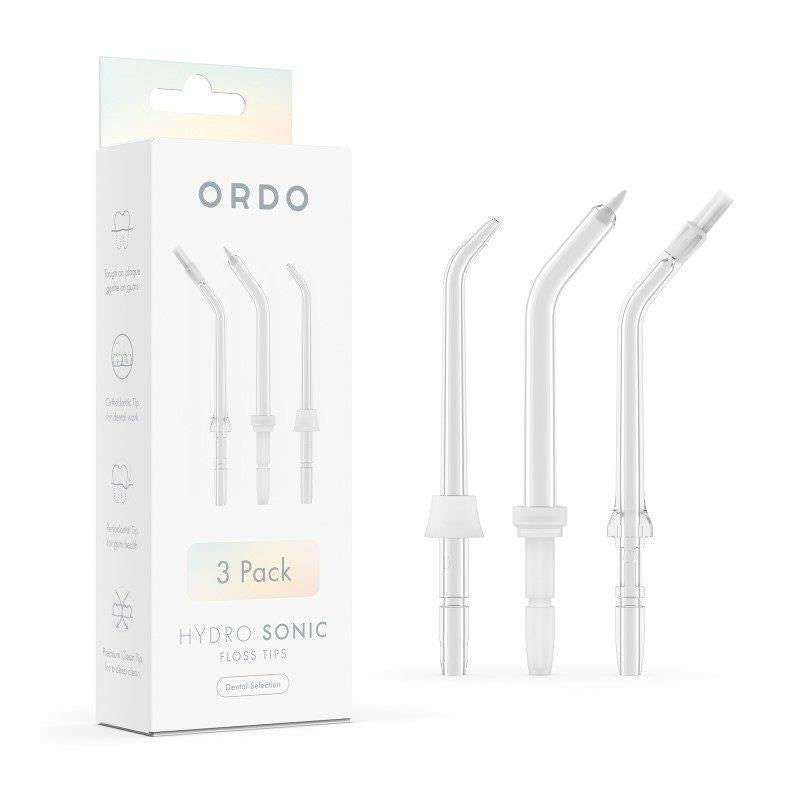 Load image into Gallery viewer, ORDO Hydro Sonic Water Flosser &amp; 3x Floss Tips Dental Selection Bundle Rose Gold
