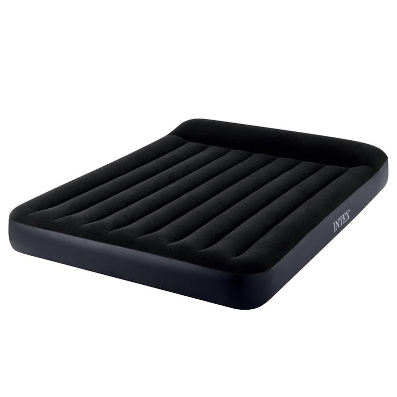 Load image into Gallery viewer, Intex Dura-Beam Classic Inflatable Airbed Mattress w/ Pillow Rest Black Queen
