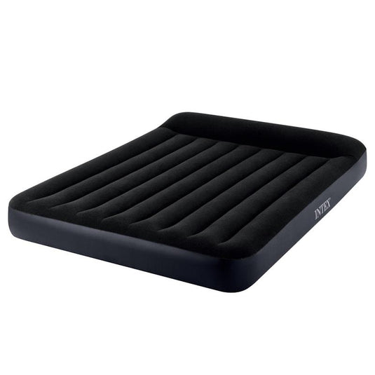Intex Dura-Beam Classic Inflatable Airbed Mattress w/ Pillow Rest Black Queen