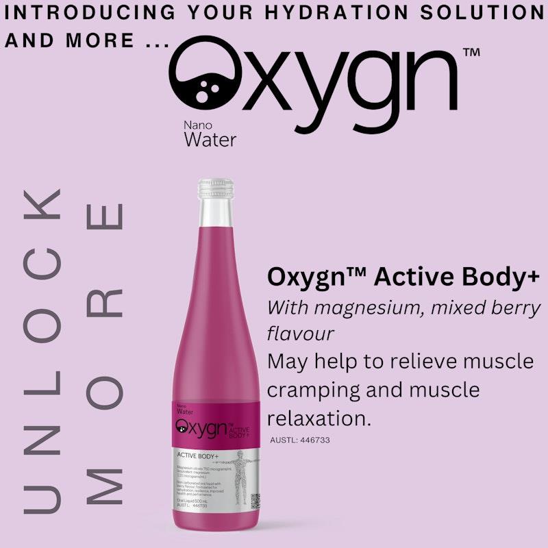 Load image into Gallery viewer, Oxygn Active Body + Nano Water 500mL 12 Pack
