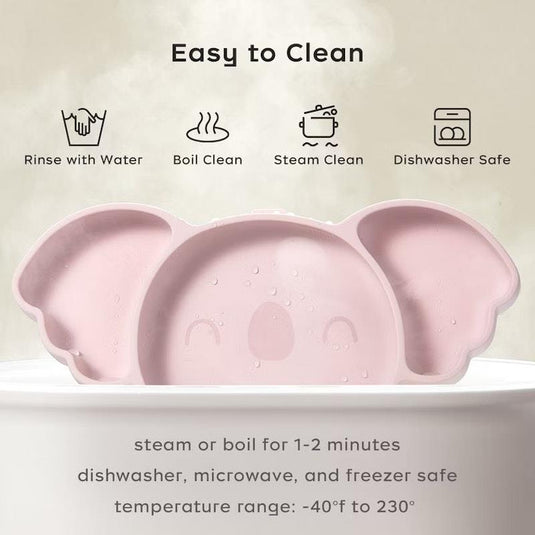 Bc Babycare Koala Silicone Divided Plate Set Blue