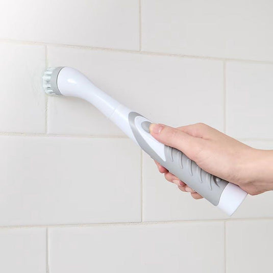 Living Today Battery Operated Scrubber Brush with 4 Interchangeable Heads 1Pack