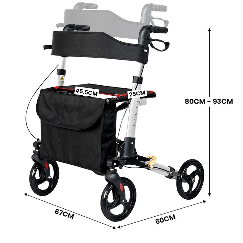 Load image into Gallery viewer, Orthonica Folding Rollator Mobility Aid 4 Wheel Walker
