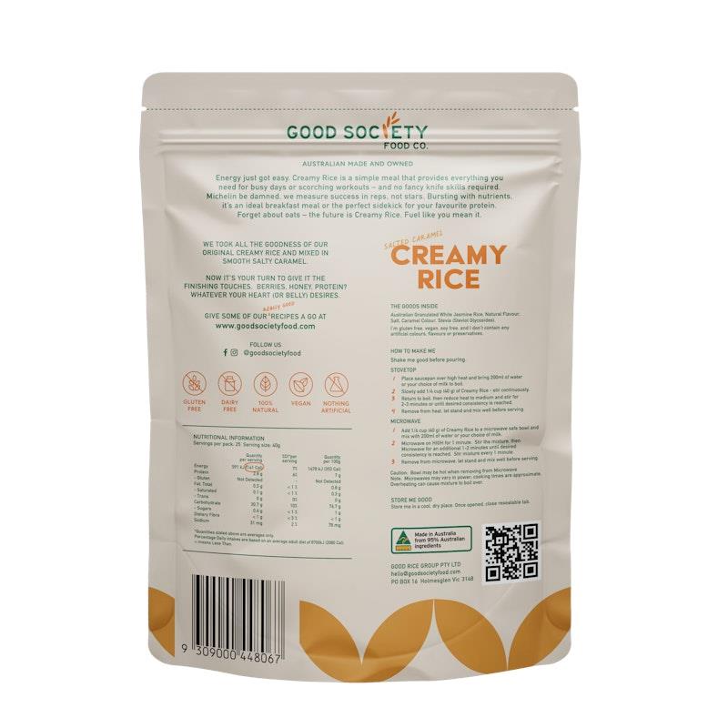 Load image into Gallery viewer, Good Society Food Co. Creamy Rice - Salted Caramel 1Kg
