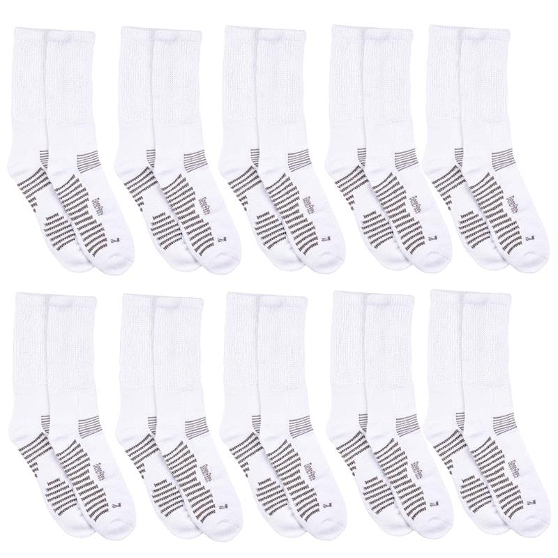 Load image into Gallery viewer, Benefeet 10 pairs of Men's Bamboo Socks - White Size 6-10
