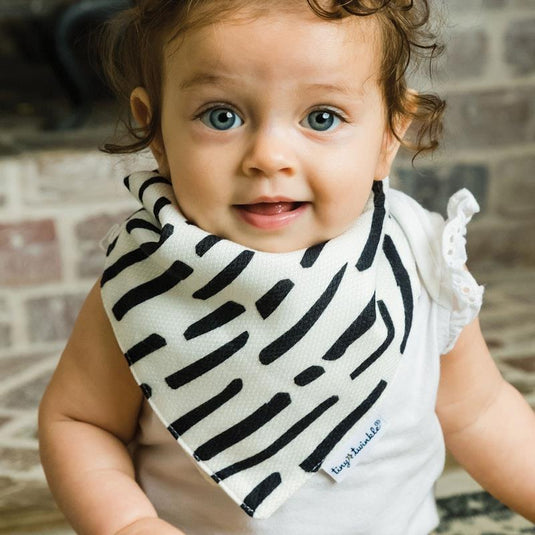 Tiny Twinkle Bandana Bib Set of 2 Black & White