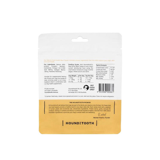 HOUNDZTOOTH Skin & Coat Health Raw Boost Meal Topper for Dogs 60g