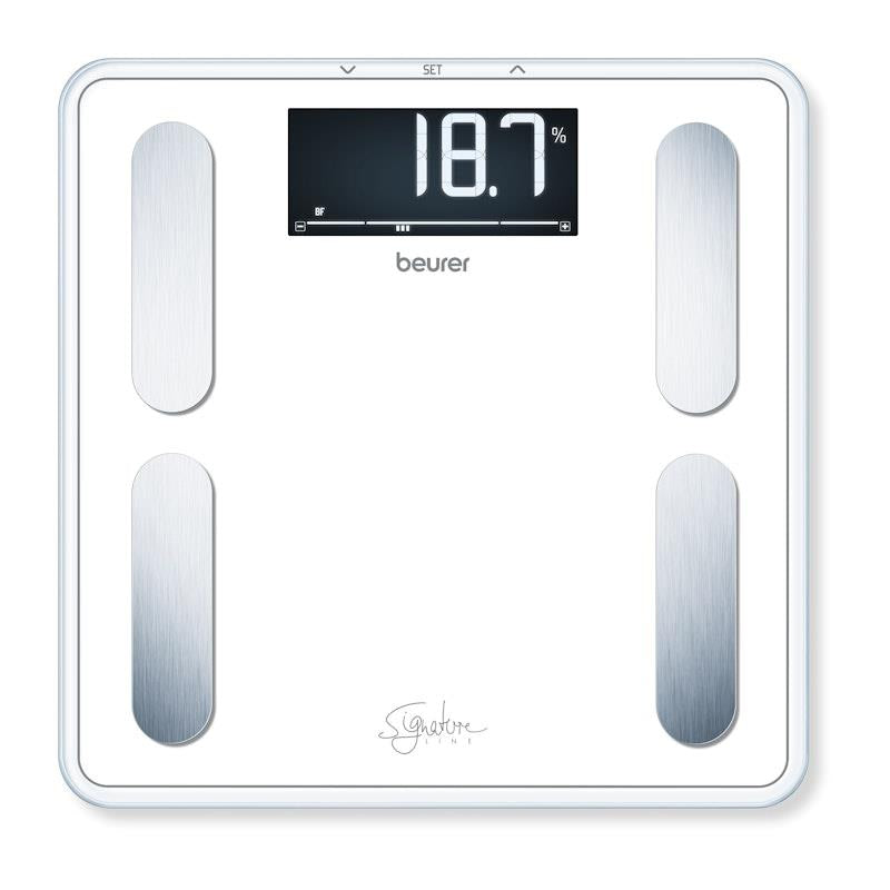Load image into Gallery viewer, Beurer BF400W Digital Glass Body Fat Scale: Signature Line White 1unit
