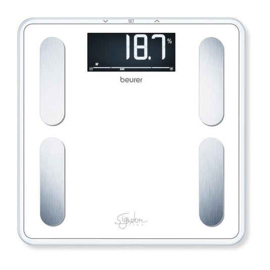 Beurer BF400W Digital Glass Body Fat Scale: Signature Line White 1unit