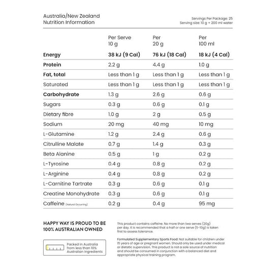 Happy Way Passionfruit Pre-workout 250g