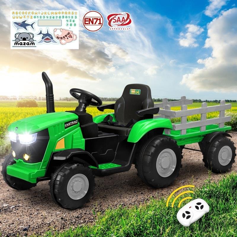 Load image into Gallery viewer, Mazam Kids Ride On Car Tractor 12V Remote Control Electric Battery Toy XL Green
