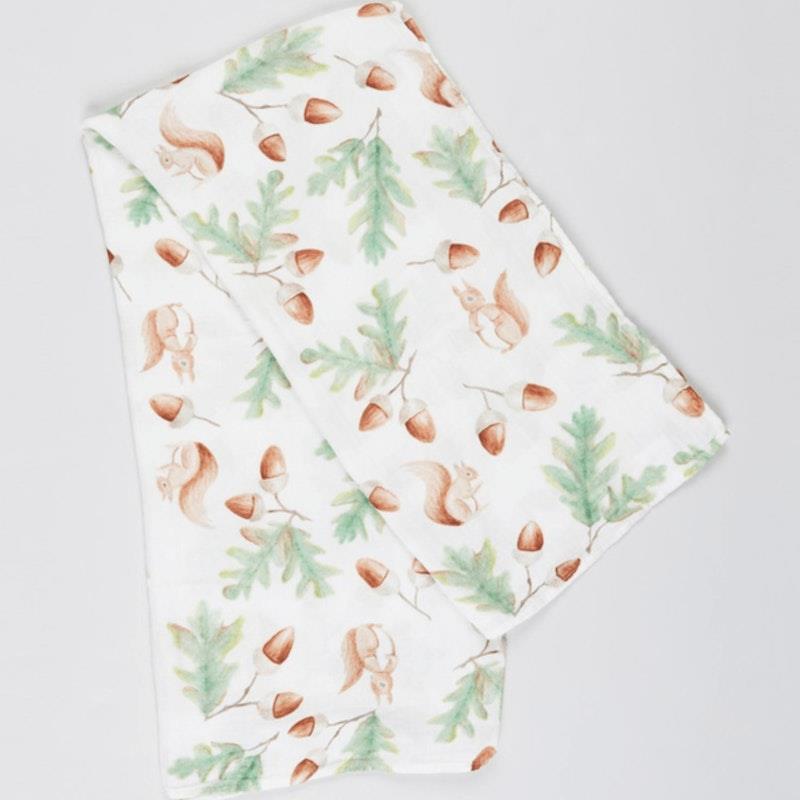 Load image into Gallery viewer, Bubba Bump Woodland Bamboo Muslin Wrap 1piece
