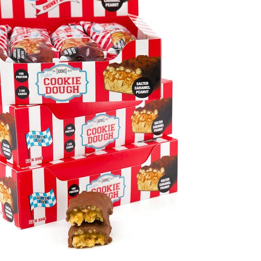 Adonis Gear Protein Cookie Dough Chunky Bar - Salted Caramel Peanut 12Bars