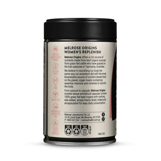 Melrose Origins Women's Replenish Grass Fed Beef Organs 120Capsules