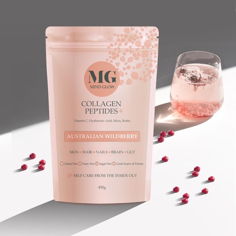 Load image into Gallery viewer, Mind Glow Australian Wildberry Collagen Peptides+ 450g Single Pack

