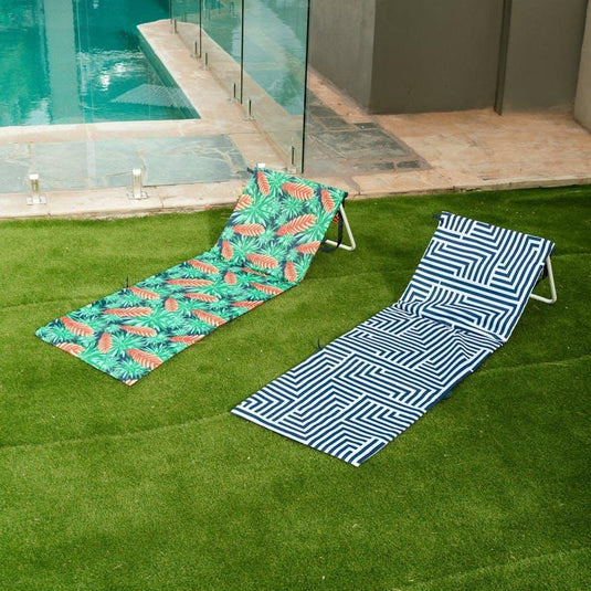 Lazy Dayz Fold Up Beach Lounger - Mossman 1pc