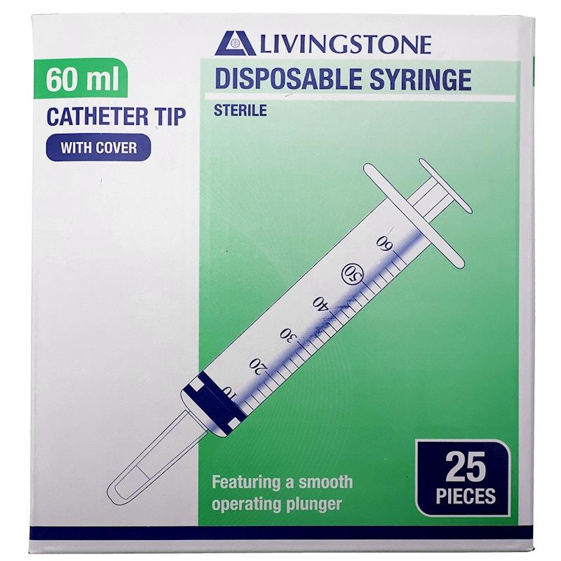 Load image into Gallery viewer, Livingstone Syringe Catheter Tip with Cap 60ml 25 Pieces/Box
