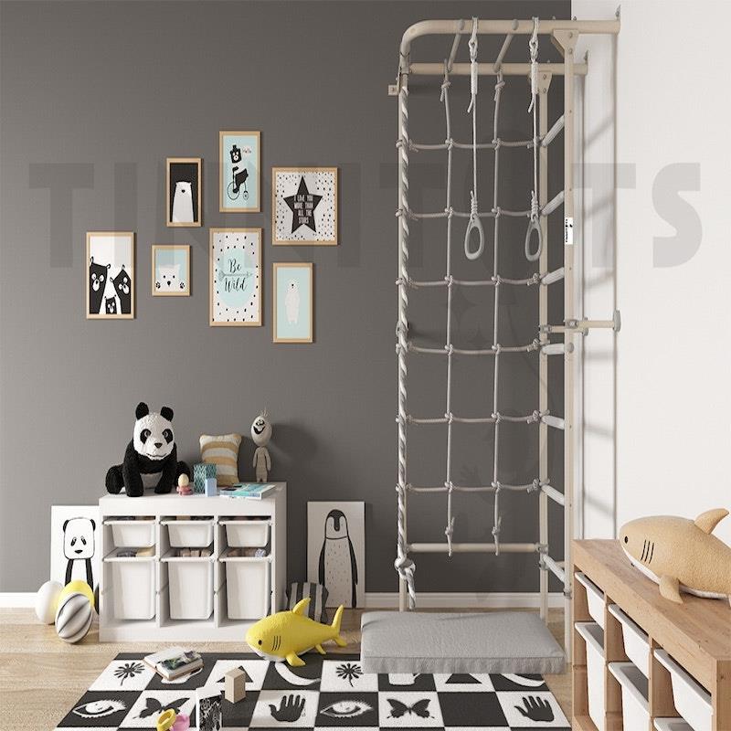 Load image into Gallery viewer, Tinnitots Swedish Corner Wallbars - S4 White Grey
